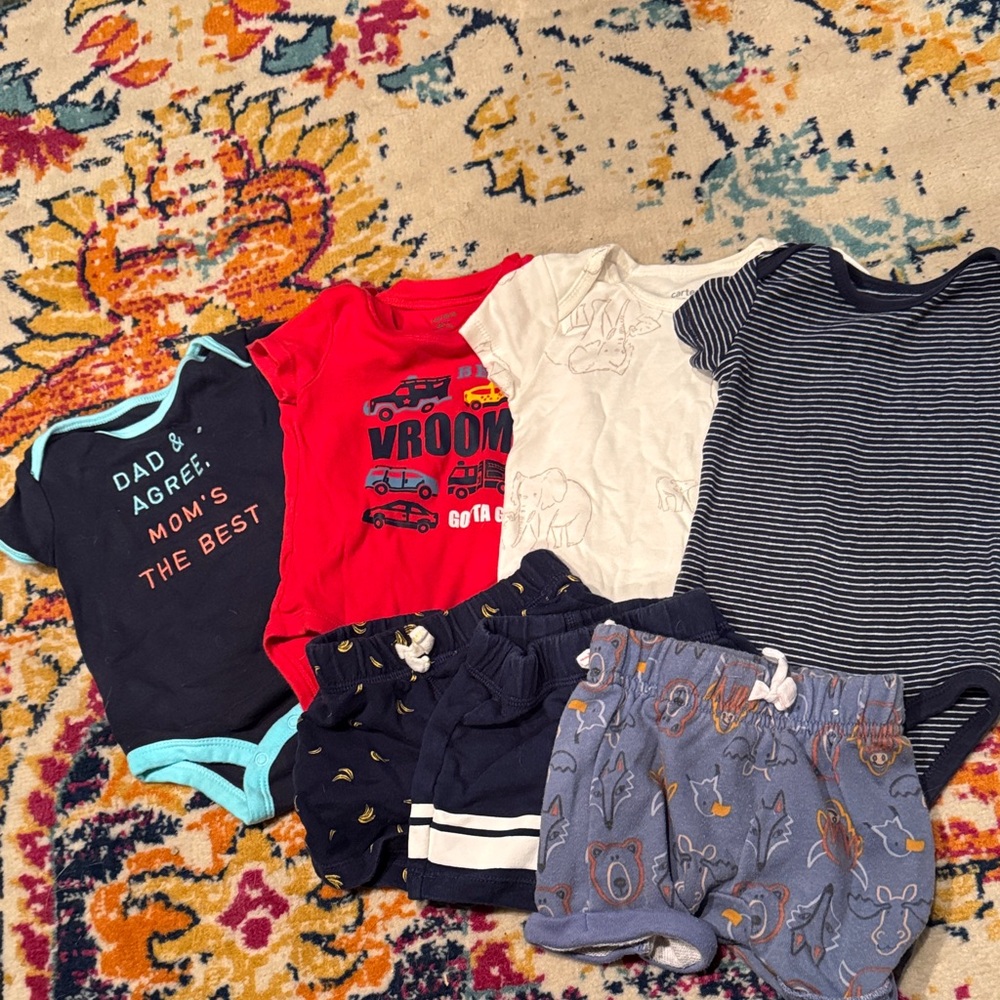 Assorted Baby Onesies and Shorts bundle